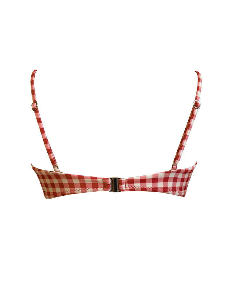 BRALETTE TOP - Gingham Paprika