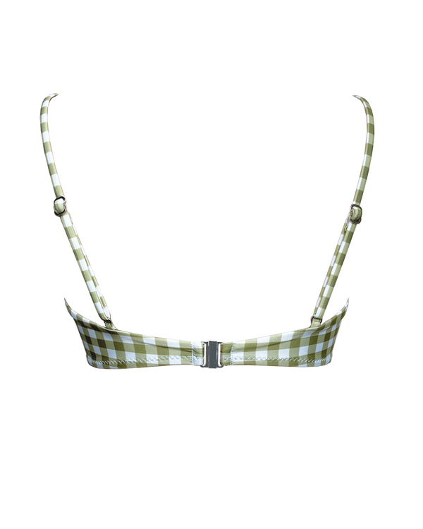 BRALETTE TOP - Gingham Olive