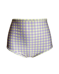 HIGH WAIST BOTTOM - Gingham Lilac