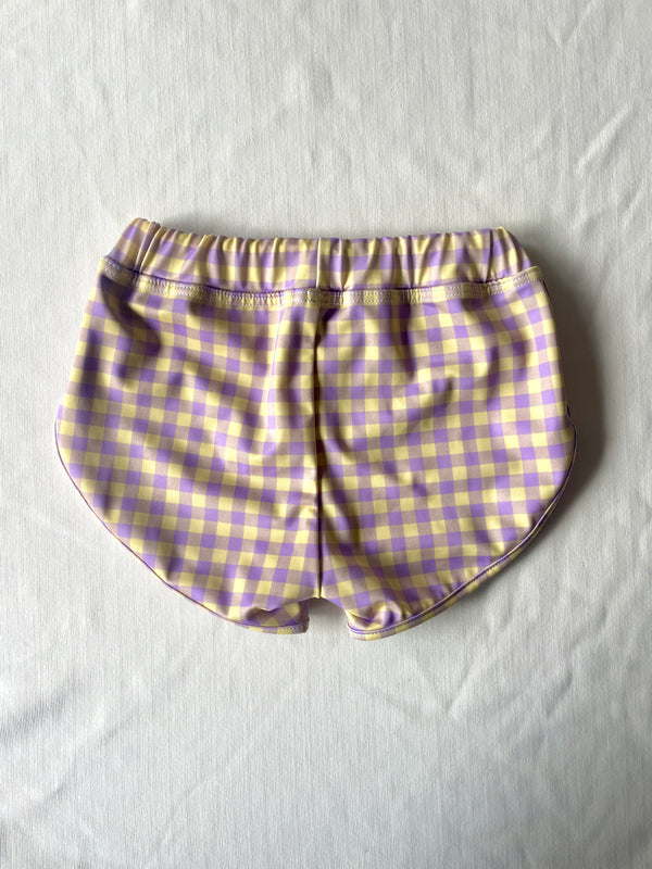 MINI SOL SHORTS - Gingham Lilac