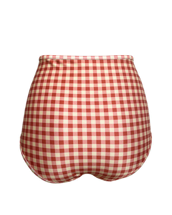 HIGH WAIST BOTTOM - Gingham Paprika